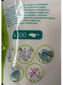 Lingettes x100 désinfectante et nettoyantes  de surface  WIP'ANIOS PREMIUM EXCEL