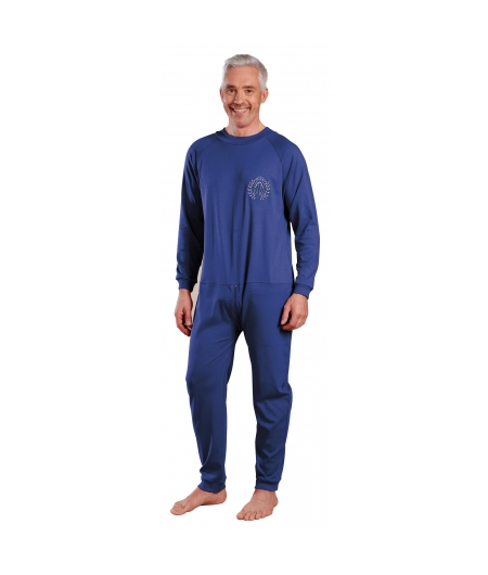 Pyjama grenouillère mixte manches et jambes longue (T2) interlock